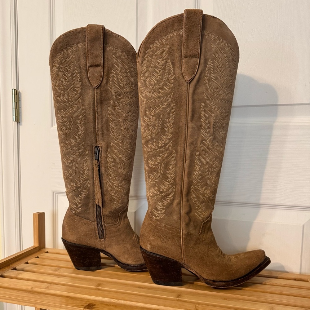 Ariat Brown Tall Western Heeled Boots - Picture 3 of 11